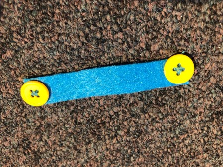 DIY Ear Saver and Mask Extender - button on each end