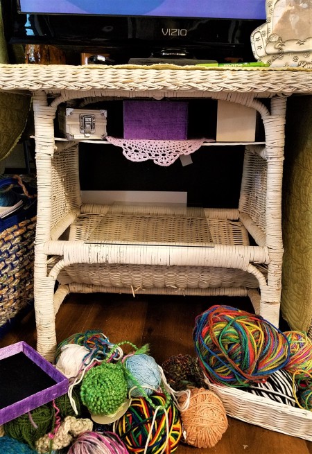 Sprucing Up a TV Stand - decorative items on foam board