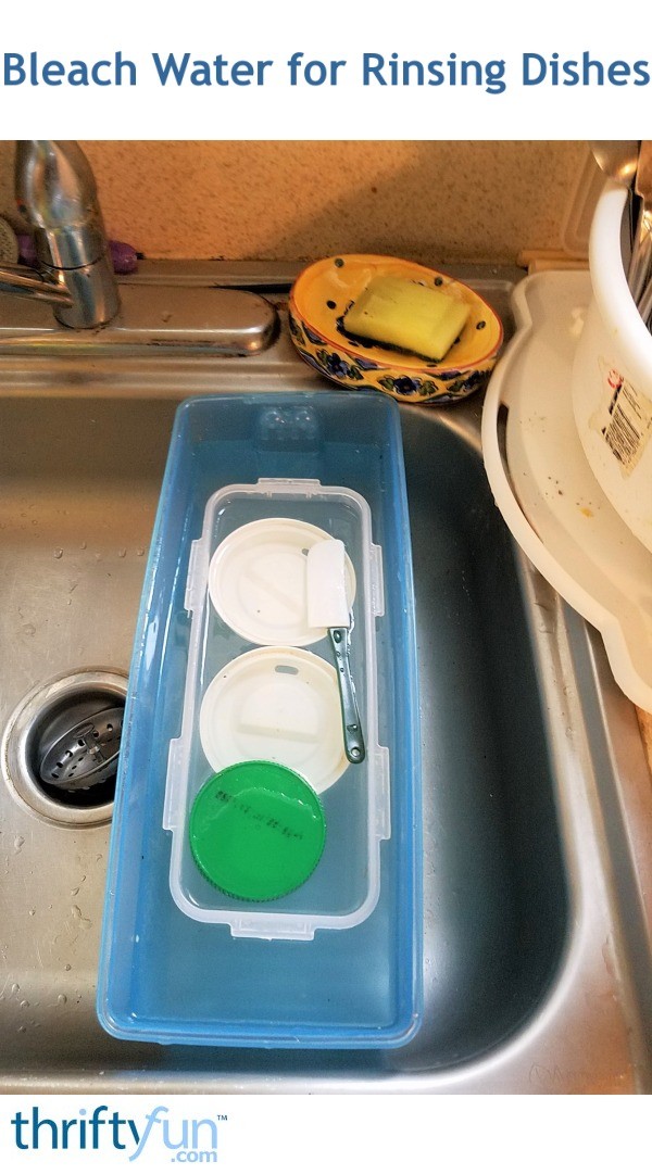 Bleach Water for Rinsing Dishes ThriftyFun