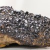 Garnet crystals in rock.