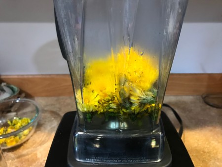 Dandelion Playdough - ready to blend