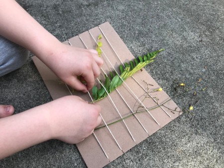 Nature Weaving - begin weaving