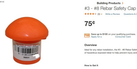 Crafty Pea Trellis - rebar cap