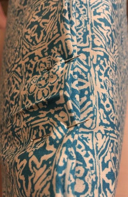 Pocket Pillow - pin the opening