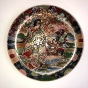Asian design decorative plate