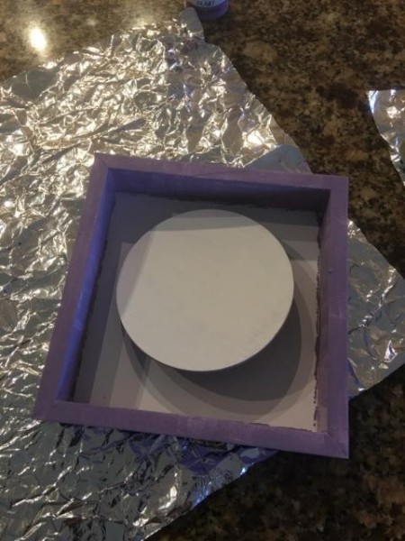 Quickie Thrifty Crafts - black frame painted purple