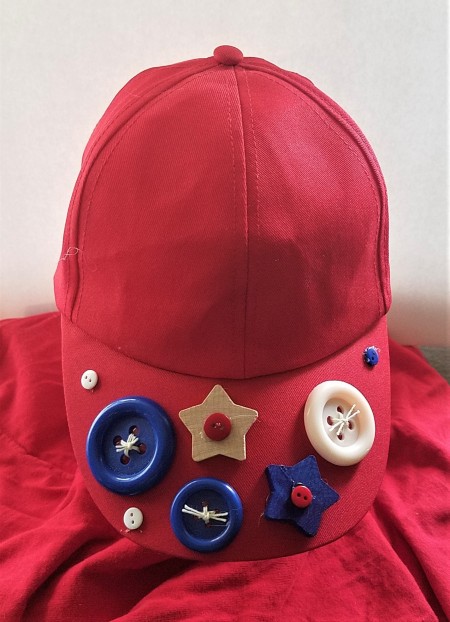 Red White and Blue Caps for the Fourth - finished red cap
