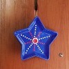 Blue Star Wall Hanging - blue plastic tray star hanging