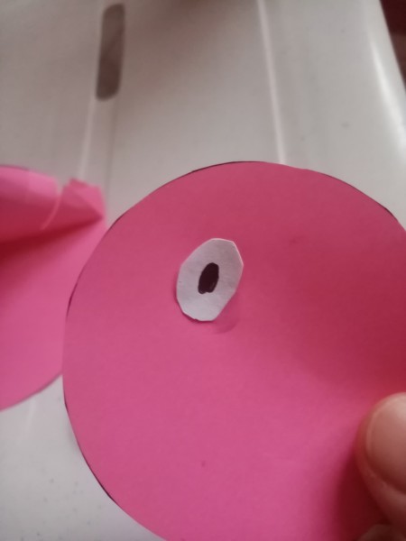 Rocking Paper Bird - eye glued in place