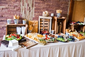 A luncheon wedding buffet.