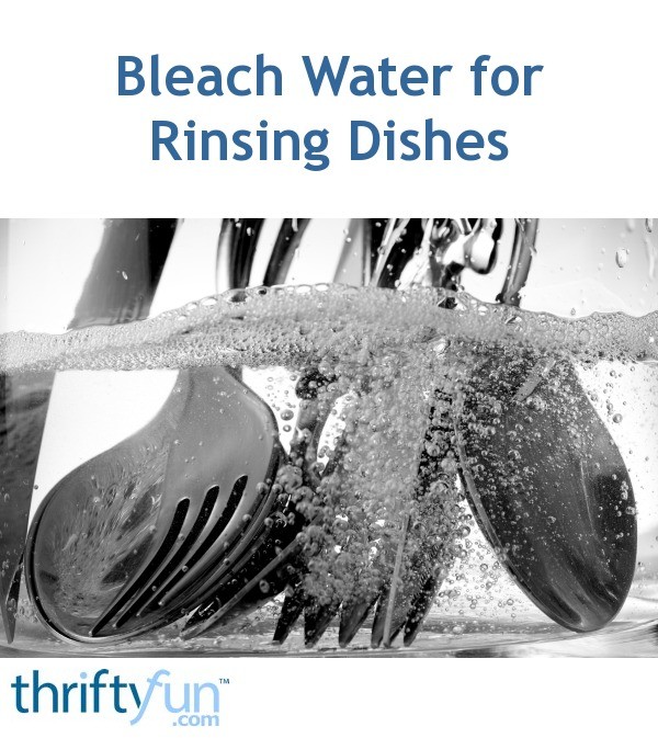Bleach Water for Rinsing Dishes ThriftyFun