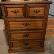 Value of a Vintage Bassett Dresser - two tone 5 drawer dresser