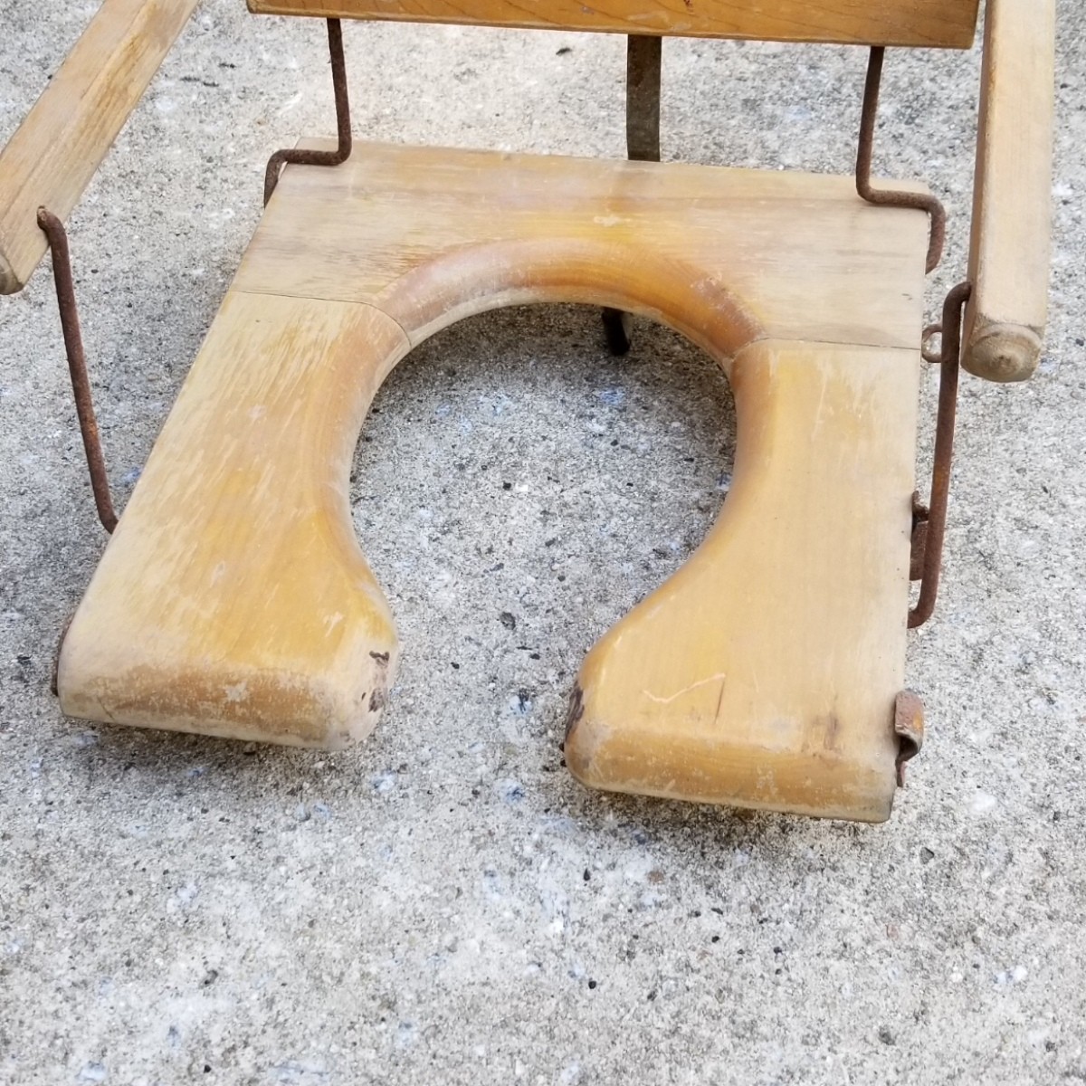 Value of a Vintage Collapsible Wooden Potty Seat? | ThriftyFun