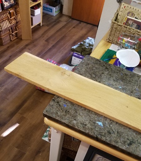 No More Messy Bathroom Shelf - cut board