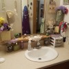 No More Messy Bathroom Shelf - finished bathroom counter makeover
