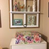 Faux Antique Window Shelf - window frame shelf with decor pieces