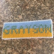 Personalized Needlepoint Bookmarks - finished bookmark