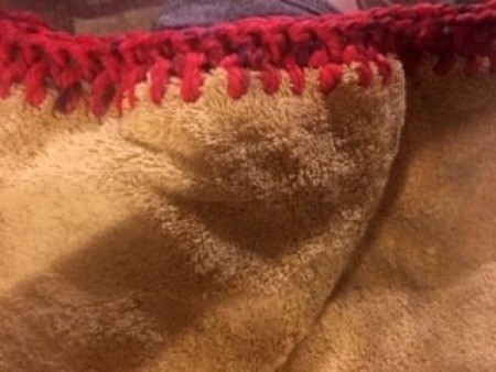 Crochet Top for Hanging Towel - first row complete