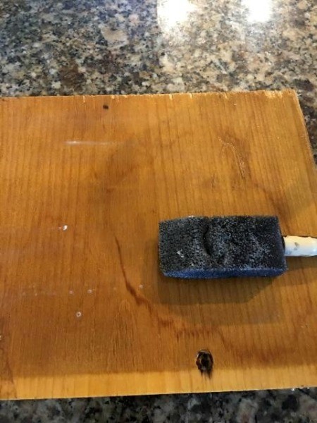 Fun Vintage Decor - scrap wood and foam brush