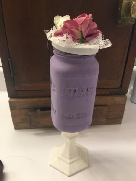 Cute Candlestick Holder Caddies - painted jar caddy
