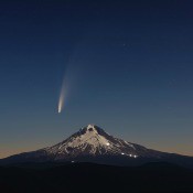 The comet NEOWISE over Mount Hood, OR.