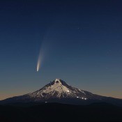 The comet NEOWISE over Mount Hood, OR.