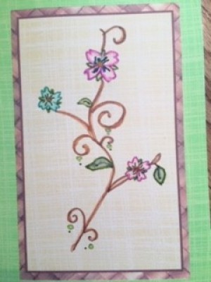 Watercolor Greeting Cards - a finished card