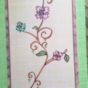 Watercolor Greeting Cards - a finished card