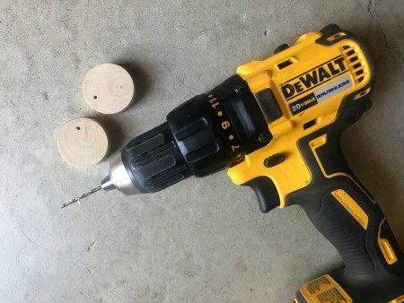 Minimalist Propagation Plant Stand - drill hole about 3/4s through the wooden base