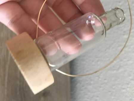 Minimalist Propagation Plant Stand - closeup of vial in someone's hand