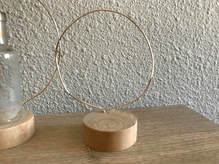 Minimalist Propagation Plant Stand - smaller wire circle stand next to the other one