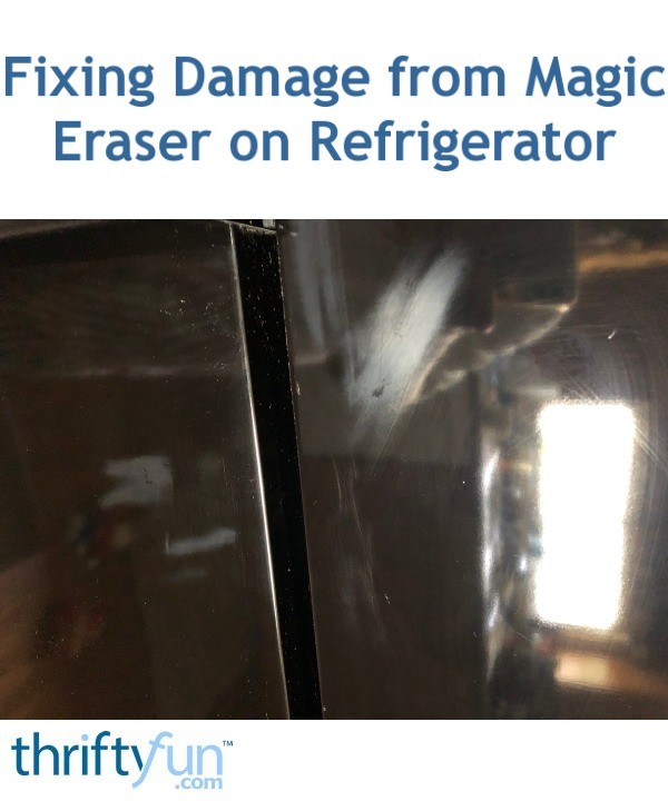 Fixing Damage from Magic Eraser on Refrigerator ThriftyFun