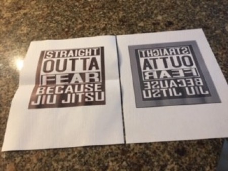 DIY T-shirt - printed transfer and reversed version