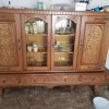 Identifying a China Hutch? - low, 4 door cabinet, 2 with perhaps leaded glass, lots of dimensional filigree on doors