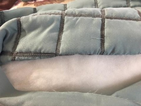 Five Minute No-Sew Throw Pillow - rolling pillow form in the sham