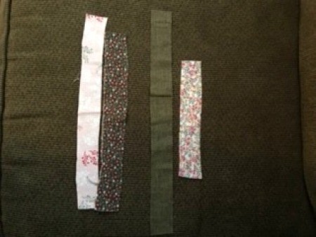 Scrappy Fun Fabric Flowers - fabric strips of varying sizes