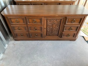 Value of Conant Ball Furniture? - dresser with three sets of drawers and one door panel