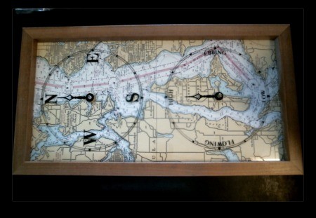 A clock being repaired with a new movement and hands.