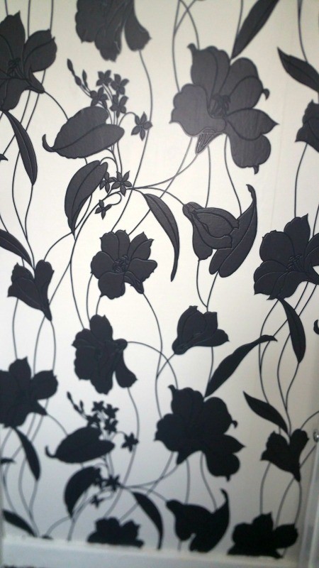 Discontinued Graham and Brown Contour Marylou Wallpaper? - gray and white floral wallpaper