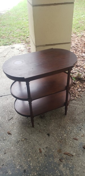 Value of a Refinished Mersman Table? - original mahogany three tiered oval table
