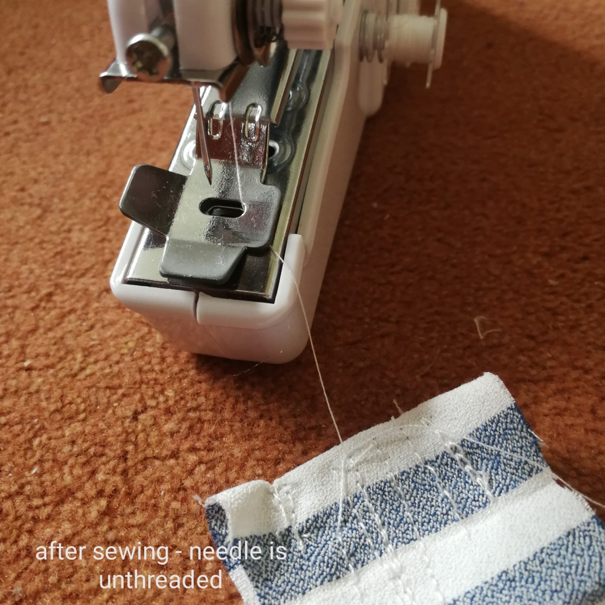Handheld Sewing Machine Keeps Unthreading? ThriftyFun