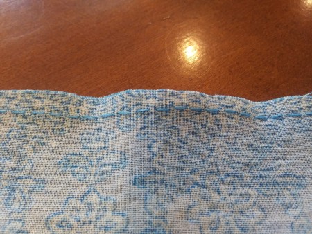 Heatable Rice Sack For Your Neck - hand stitch one side as shown