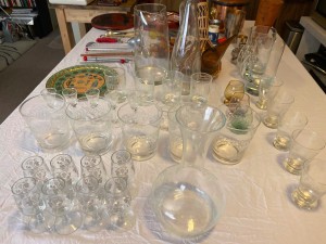 Identifying Vintage Glassware? - collection of glassware on table