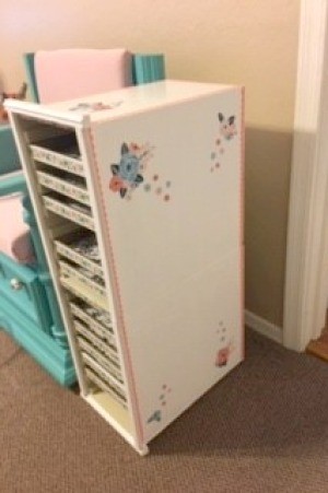 Boxy to Shabby Chic Cabinet - finished cabinet