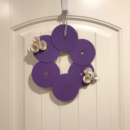 Painted CD Wreath