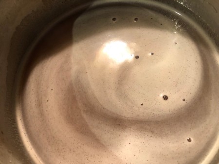 Combining the wet ingredients together.