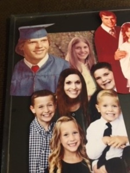 Memory Picture Collage - arrange photos on cardboard frame backing