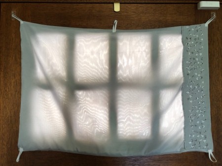 Hanging Window Door Covering - embroidered edge side