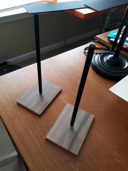 Farmhouse Style Signs - painted dowels on wooden bases