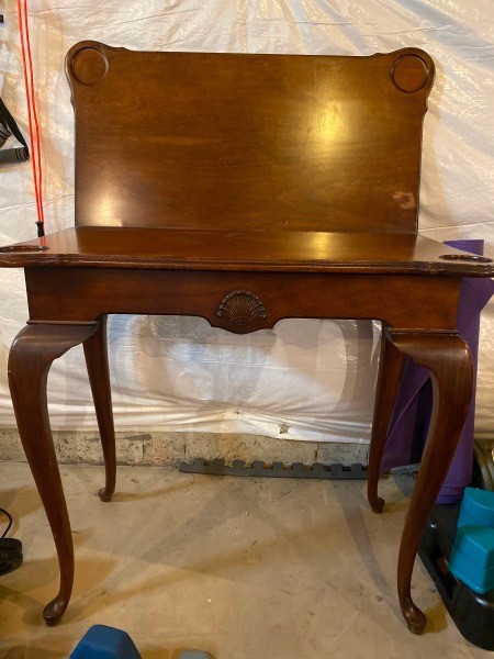 Value of a Brandt Flip Top Card Table? - table with the top flipped up